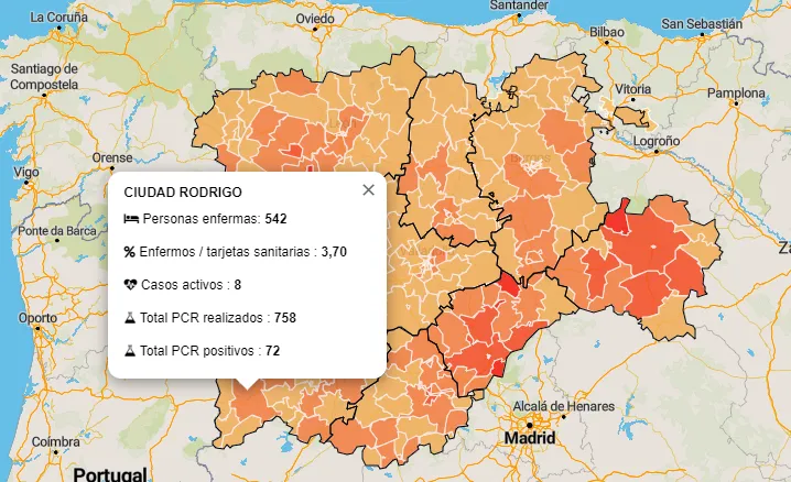 La Zona Básica de Salud de Ciudad Rodrigo contabiliza un positivo más en coronavirus por PCR  