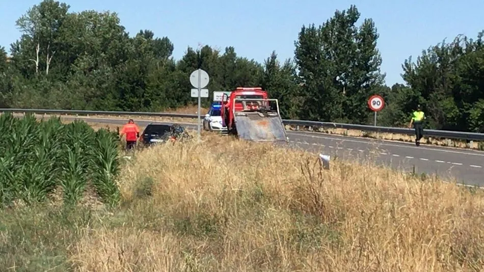 Foto 5 - Un herido en una salida de v&iacute;a cerca de Garcihern&aacute;ndez