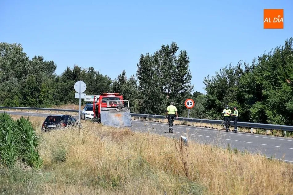 Foto 4 - Un herido en una salida de v&iacute;a cerca de Garcihern&aacute;ndez