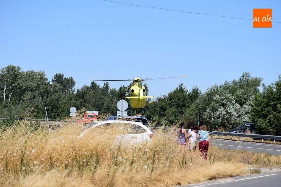 Foto 3 - Un herido en una salida de v&iacute;a cerca de Garcihern&aacute;ndez