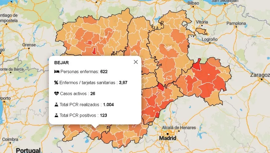 Datos oficiales facilitados por la Junta de Castilla y León