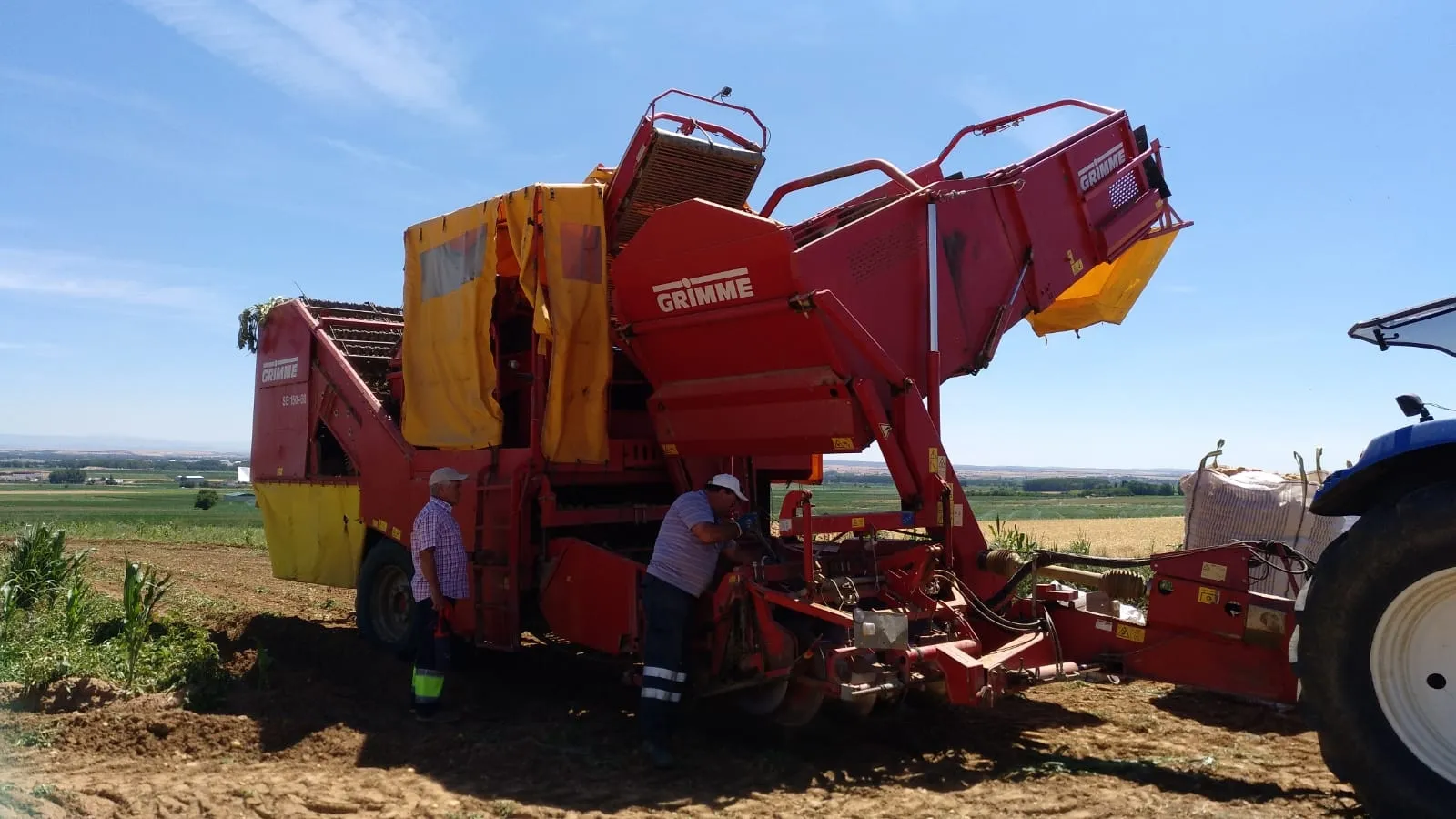 Foto 4 - Extraen las primeras patatas con m&aacute;quina en Aldearrubia