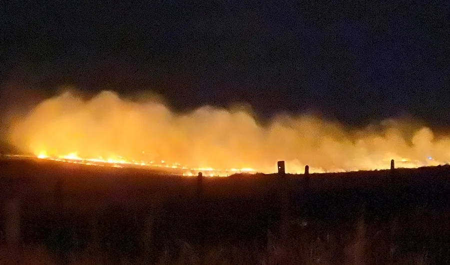 Foto 3 - Susto en Montejo por un fuego de pastos junto al pantano de Santa Teresa