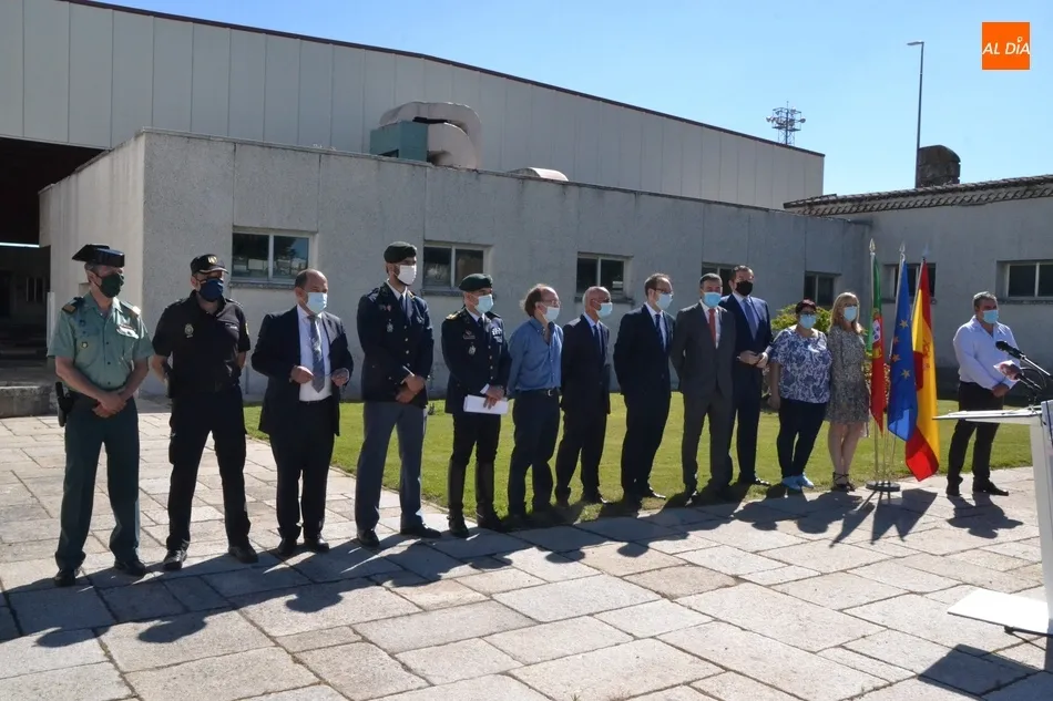 Imagen de la firma del convenio de la Eurociudad a principios de julio