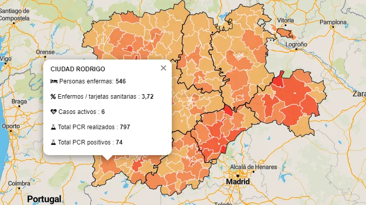 La Zona de Ciudad Rodrigo registra un positivo ‘reciente’ de coronavirus  