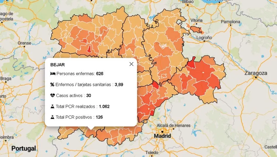 Datos oficiales facilitados por la Junta de Castilla y León