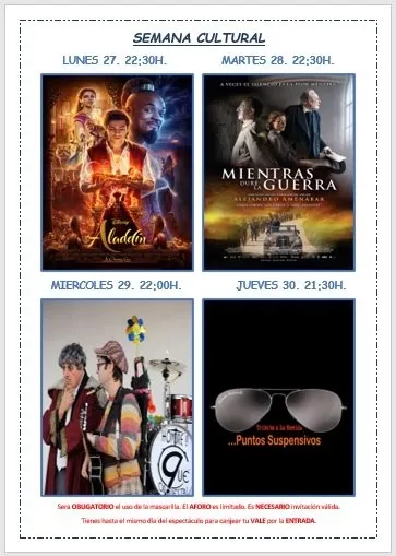 Huerta comienza el lunes su semana cultural