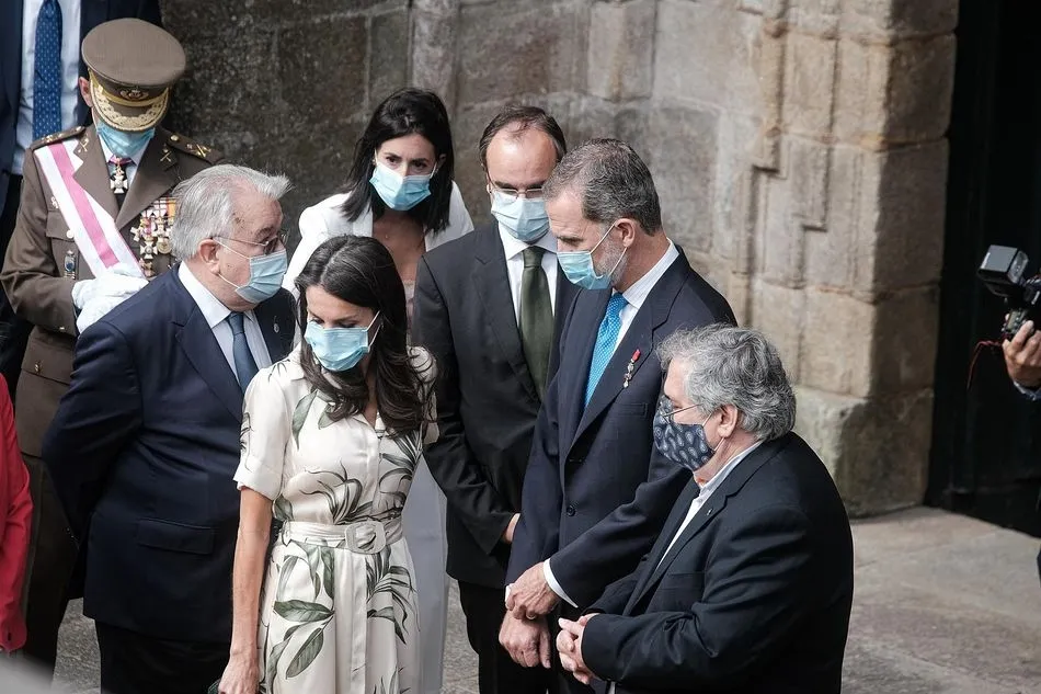 Los Reyes Felipe y Letizia durante los actos oficiales con motivo de la festividad de Santiago Apóstol en Santiago de Compostela (Galicia). - CÉSAR ARXINA - EUROPA PRESS