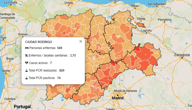 Desaparecen los casos activos que aparecieron el viernes en las zonas de Fuentes de Oñoro y La...