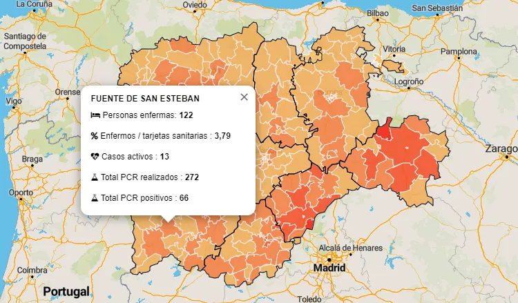 Detectado un positivo ‘antiguo’ de coronavirus en la Zona de La Fuente de San Esteban  