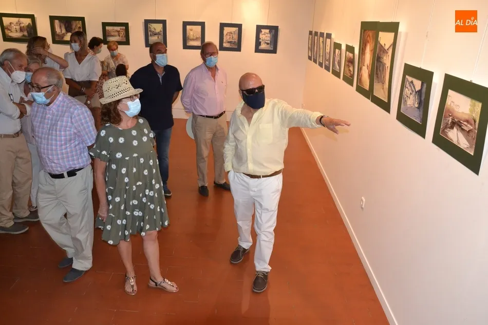 Foto 2 - Juli&aacute;n S&aacute;nchez Flores refleja en sus acuarelas m&uacute;ltiples rincones de Ciudad Rodrigo  