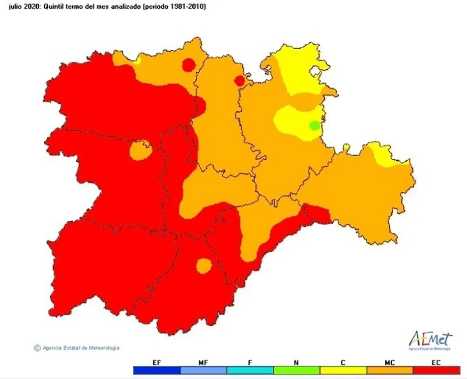 Foto 2 - Castilla y Le&oacute;n registr&oacute; un julio muy c&aacute;lido con una temperatura m&aacute;xima media que super&oacute; los...