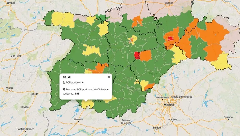 Datos oficiales de la Junta de Castilla y León