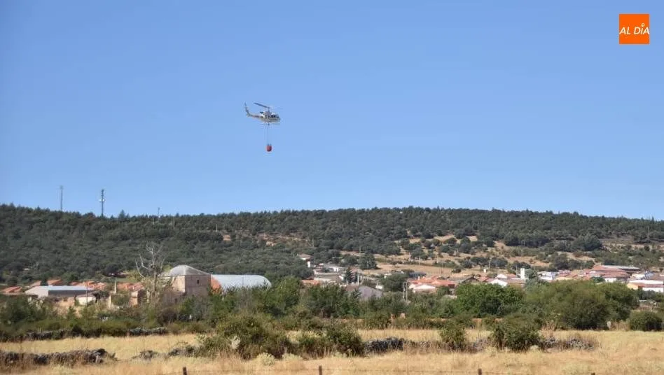 Foto 2 - Un incendio en Tamames arrasa una hect&aacute;rea y media de terreno forestal y pasto