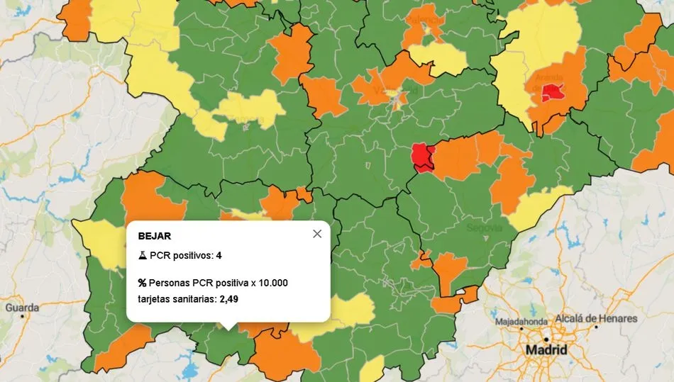 Datos oficiales facilitados por la Junta de Castilla y León