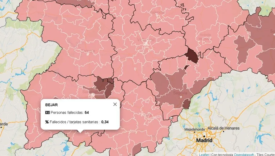 Datos oficiales de la Junta de Castilla y León
