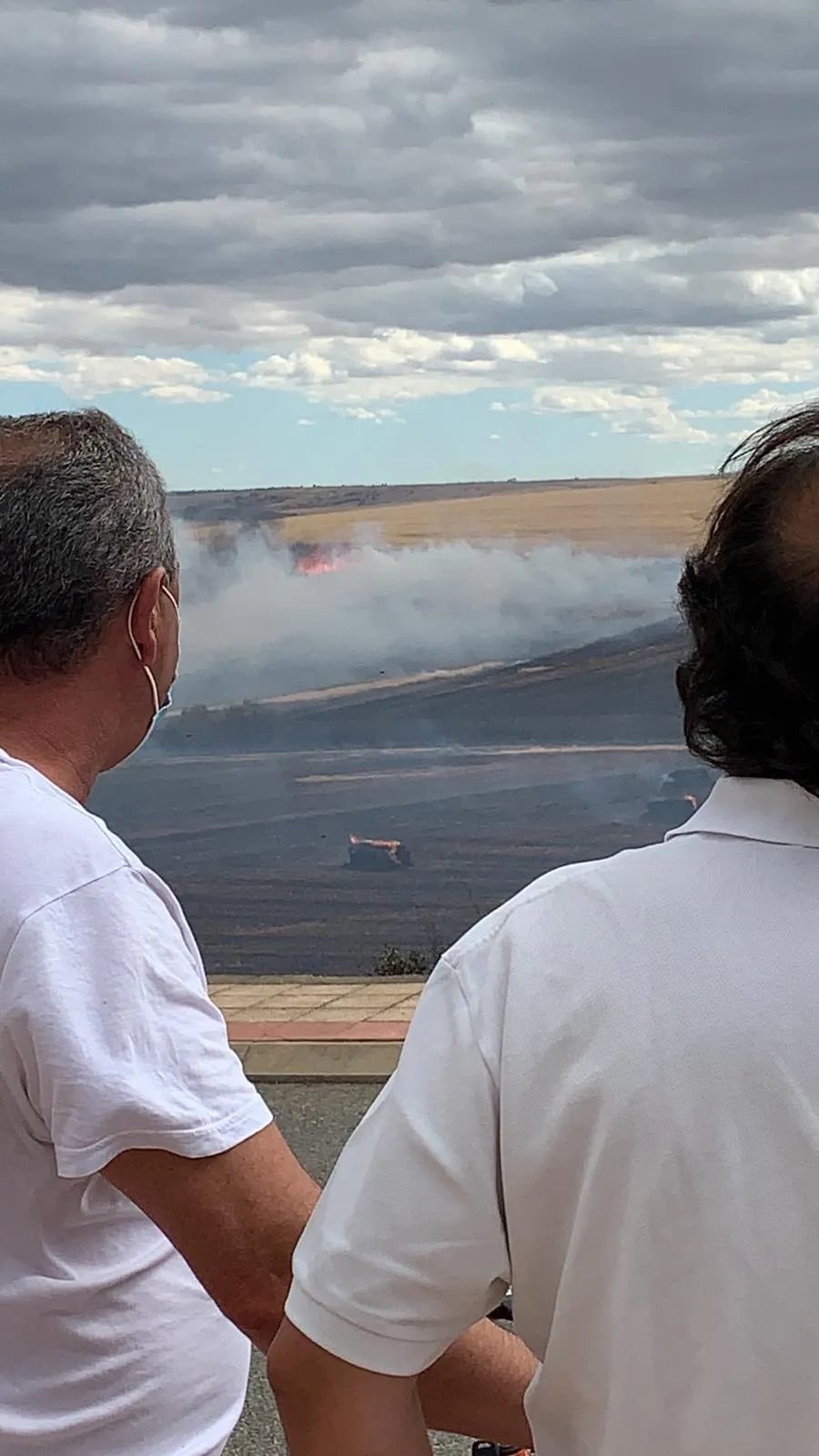 Foto 2 - Un gran incendio en Aldeatejada moviliza a tres dotaci&oacute;nes de Bomberos&nbsp;