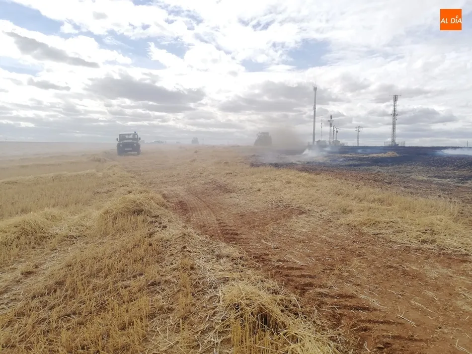 Foto 5 - Fuego en una parcela junto a los repetidores de Cantalpino  