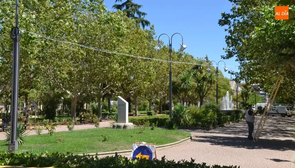 Foto 5 - Colocadas hileras de luces para alumbrar &lsquo;La Noche del Comercio&rsquo;, que a&uacute;n no est&aacute; confirmada  