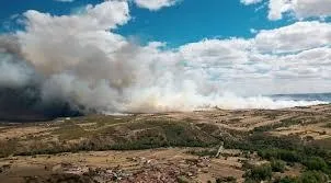 Incendio forestal de Lober de Aliste, en Zamora