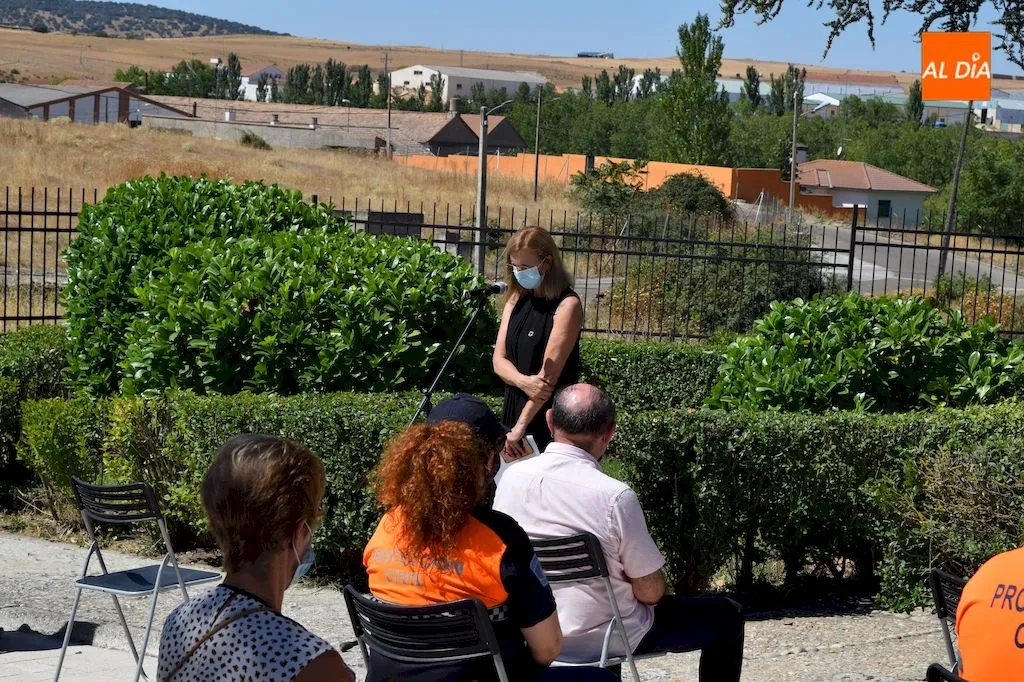 Concepción Miguélez durante su discurso en el homenaje / Pedro Zaballos