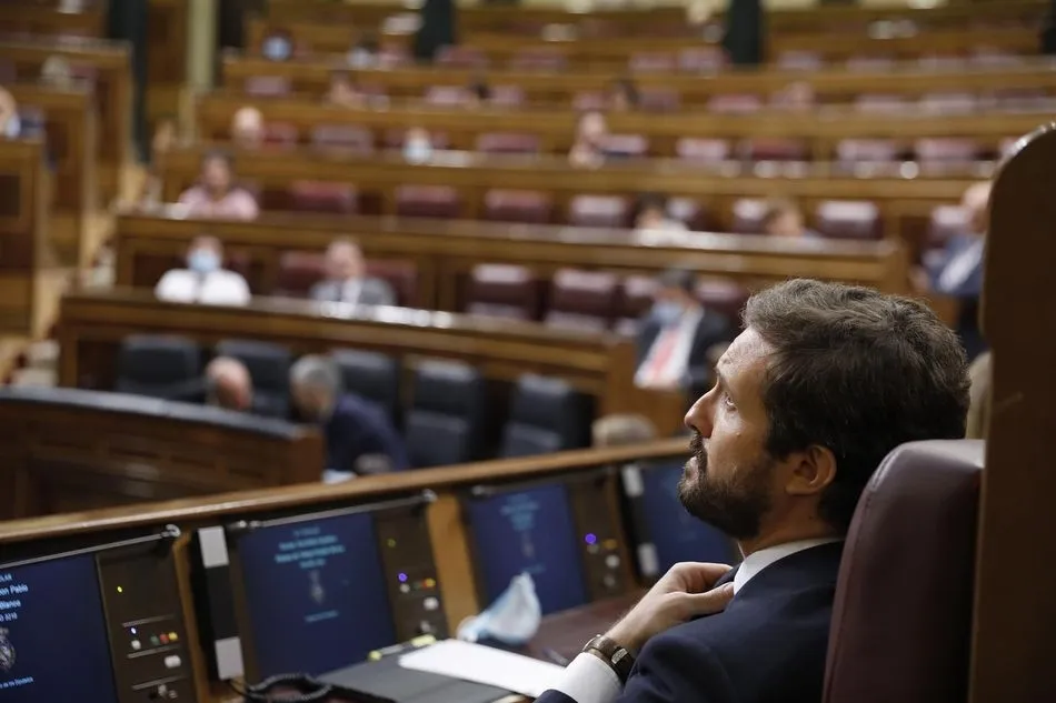 El presidente del Partido Popular, Pablo Casado