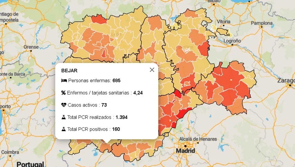 Datos oficiales de la Junta de Castilla y León