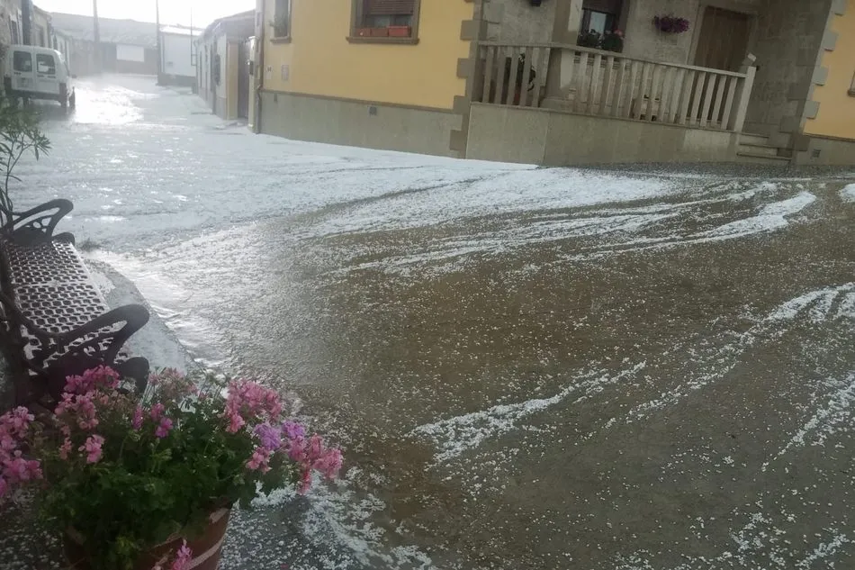 Imagen de archivo de una tormenta de granizo