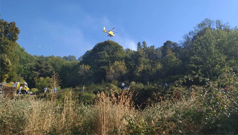 Fuego en la zona de El Calvario de Candelario