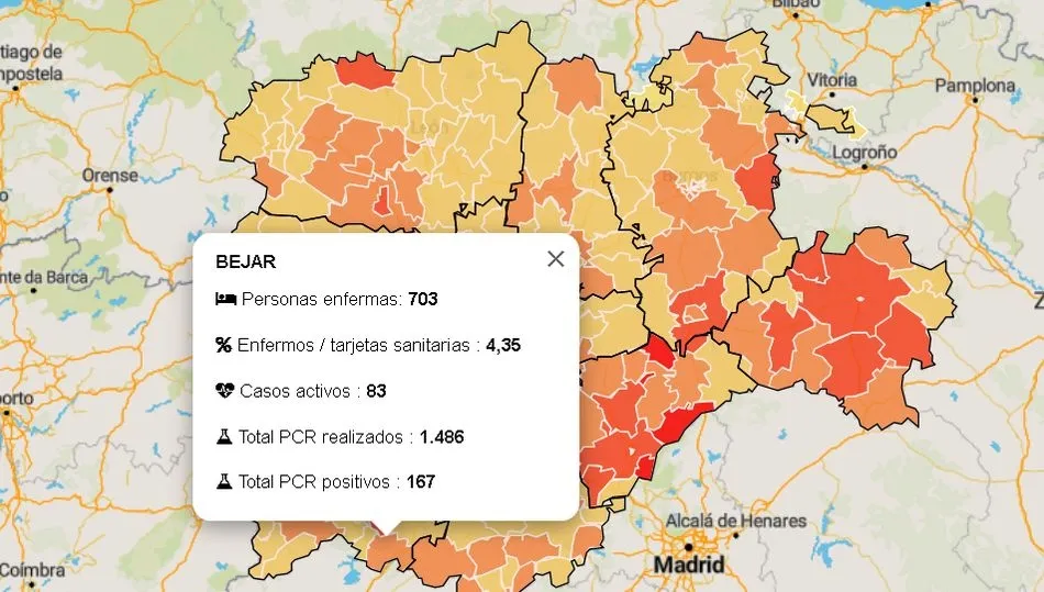Datos oficiales de la Junta de Castilla y León