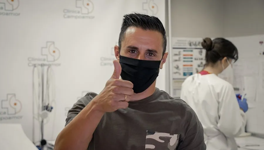 Piojo, capitán de Unionistas, tras la prueba PCR