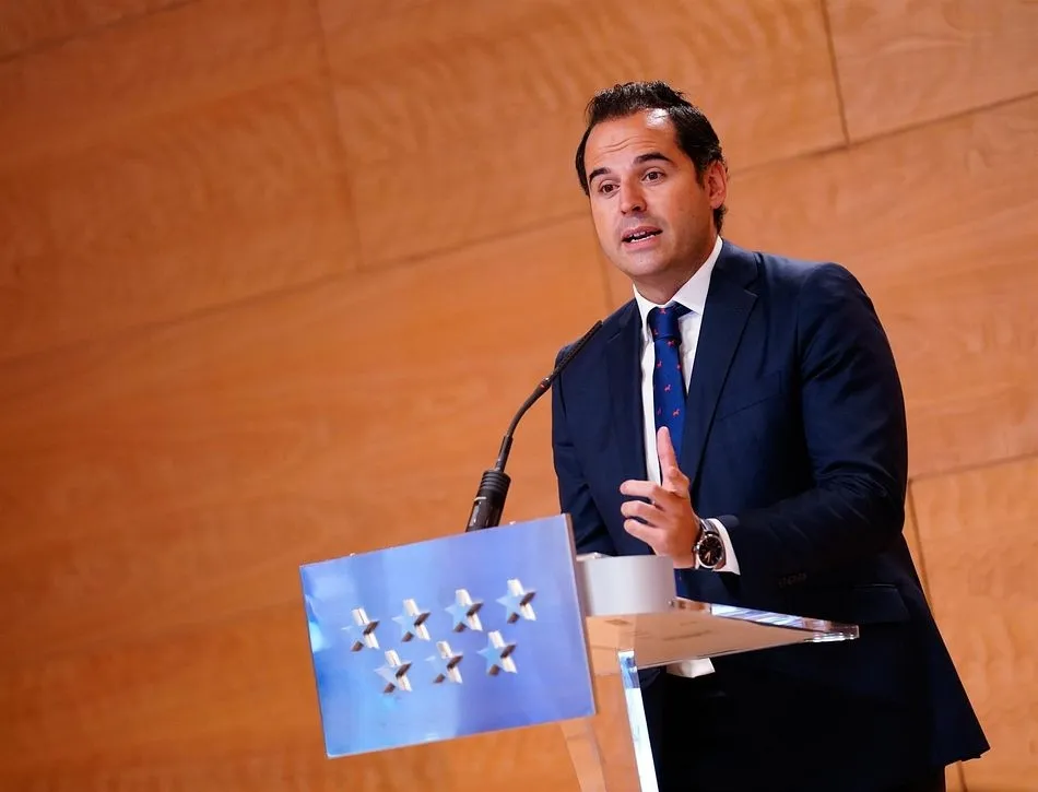 El vicepresidente de la Comunidad, Ignacio Aguado, en rueda de prensa. - COMUNIDAD DE MADRID