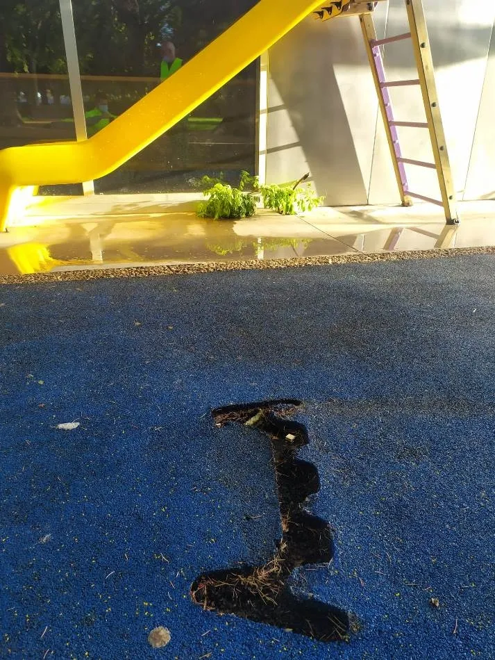 Foto 2 - Los v&aacute;ndalos causan una colecci&oacute;n de destrozos en el Parque de La Florida  