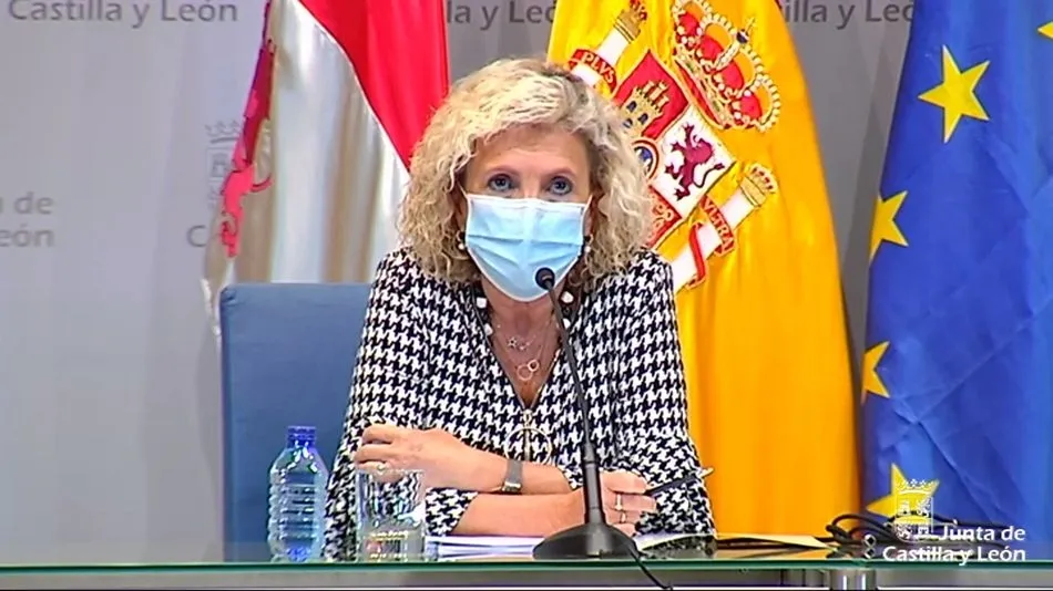 La consejera de Sanidad, Verónica Casado, en la rueda de prensa de hoy - JCYLTV