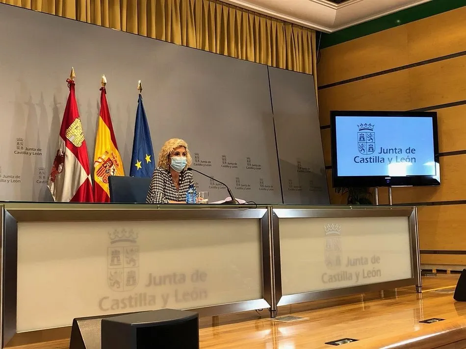 La consejera de Sanidad, Verónica Casado, en la rueda de prensa sobre COVID. - EUROPA PRESS