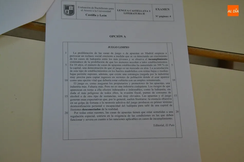 Foto 4 - S&oacute;lo 4 alumnos toman parte en Ciudad Rodrigo en el regreso puntual de la Selectividad a septiembre