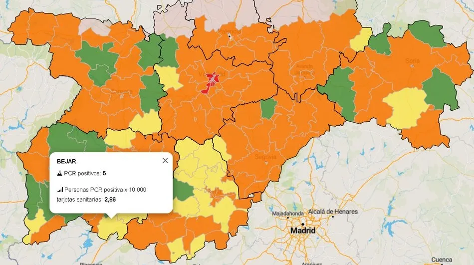 Datos oficiales de la Junta de Castilla y León