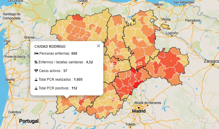 La Zona de Ciudad Rodrigo suma otro positivo en la jornada en la que se superan los 3.000 tests  