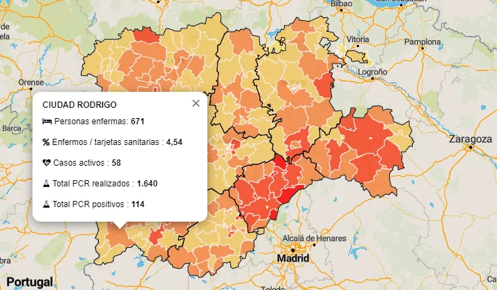 La Zona de Ciudad Rodrigo vuelve al amarillo tras iniciar la semana con dos nuevos positivos  