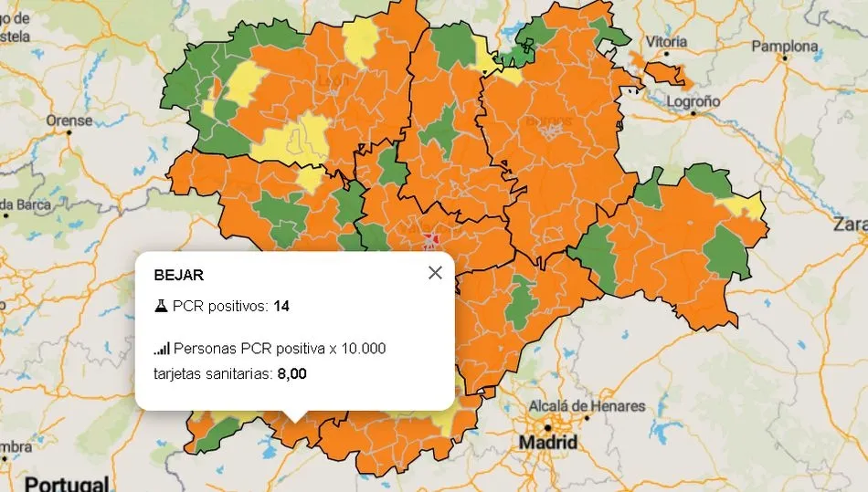 Datos oficiales de la Junta de Castilla y León