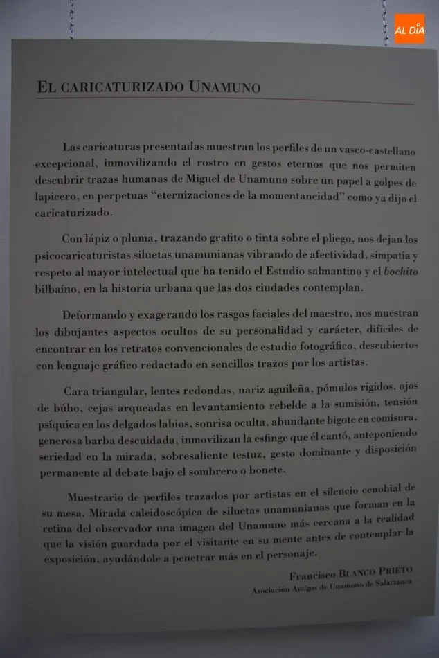 Foto 5 - Vitigudino inicia el ciclo de exposiciones durante la pandemia con la figura de Unamuno  