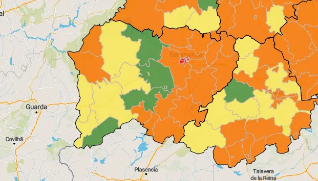 La salida de la Zona de Fuenteguinaldo del naranja, principal cambio en otra jornada sin positivos  