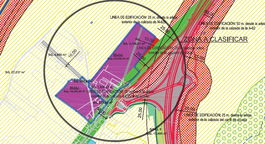 La Comisión Territorial aprueba el cambio de suelo rústico común a urbanizable del Sector 23  