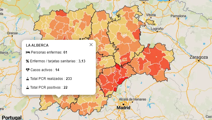 Detectados 4 nuevos positivos por PCR en la Zona de La Alberca y 2 en la de Ciudad Rodrigo  