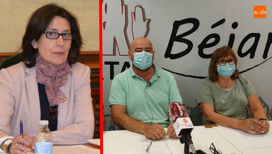 De i. a d. Francisca Andrés, concejala de de Ciudadanos, Javier Garrido y Ana Vallejo, concejales de Tú Aportas