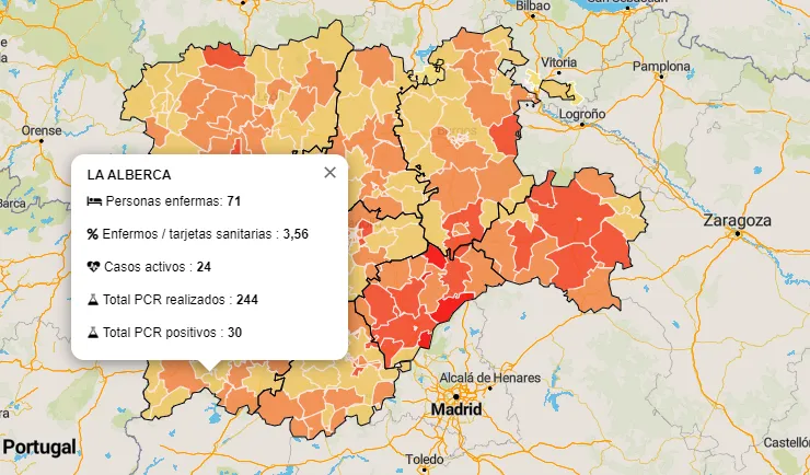 Se complica la situación en la Zona Básica de Salud de La Alberca con 8 positivos más  