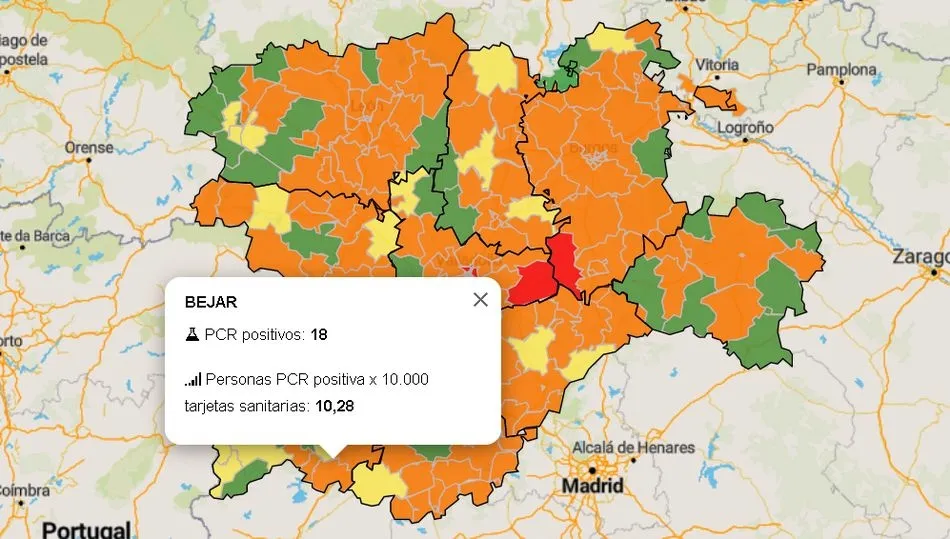 Datos oficiales de la Junta de Castilla y León