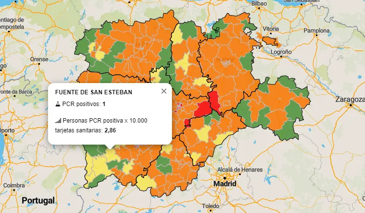 La Zona de La Fuente de San Esteban vuelve al amarillo tras detectarse un nuevo positivo  
