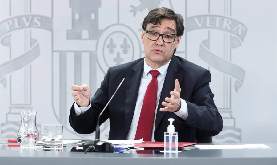 El ministro de Sanidad, Salvador Illa, comparece en rueda de prensa. Foto de Eduardo Parra - EP
