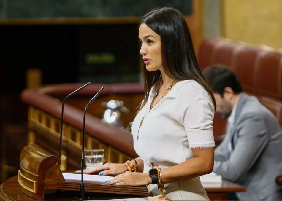 La diputada de Vox, Mireia Borrás, durante UN Pleno del Congreso. Foto: Congreso de los Diputados